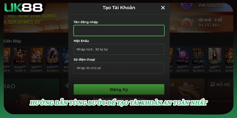 Hướng dẫn từng bước để tạo tài khoản an toàn nhất